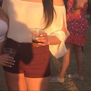 Off the shoulder crop top